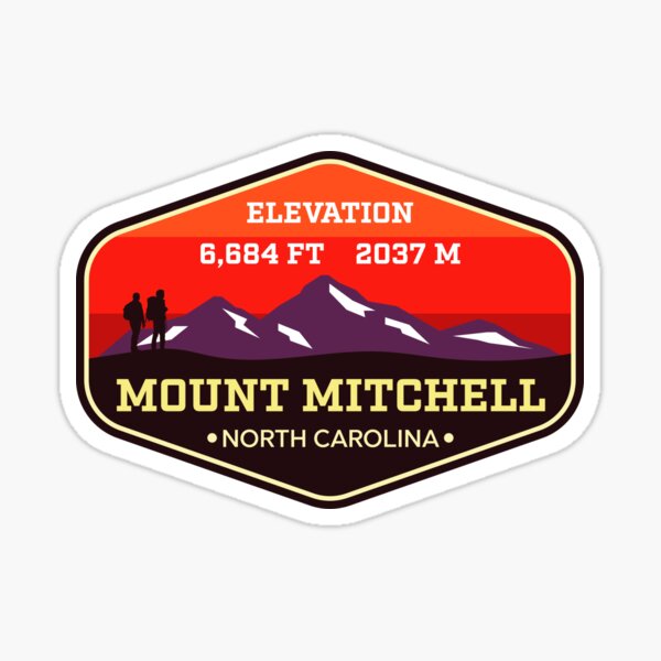 "Mount Mitchell North Carolina Mountain Climbing Badge " Sticker for Sale by TGKelly Redbubble