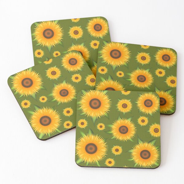 Item preview, sunflowers green designed and sold by Milamara.
