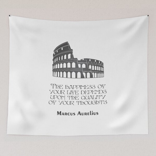 Item preview, Marcus Aurelius - Stoic Caesar - The happiness of your life depends on the quality of your thoughts..- Stoicism quote designed and sold by ArcFoundationCo.