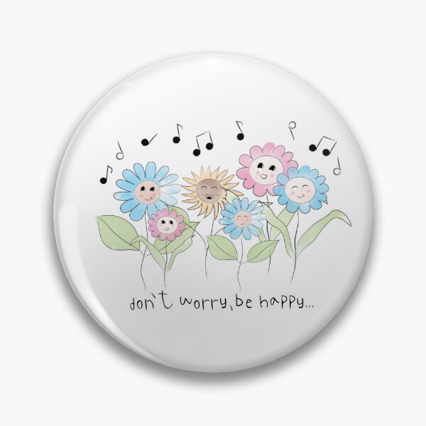 Item preview, Don't worry, be happy watercolor illustration designed and sold by RoseMaryWP.