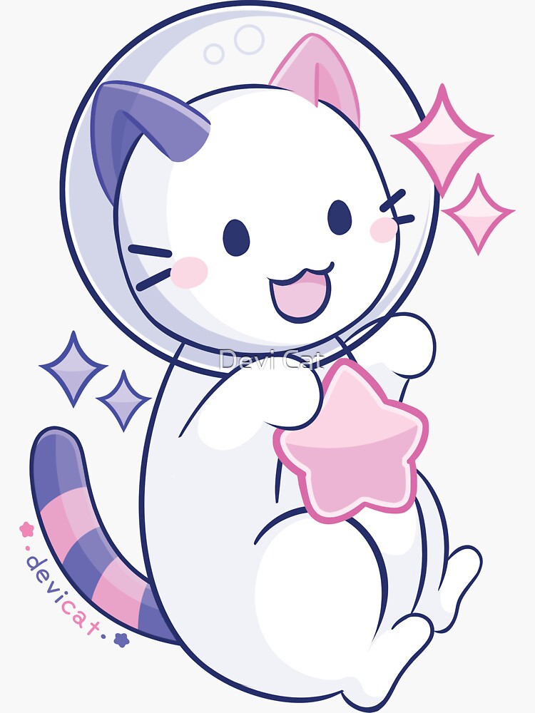 Thumbnail 3 of 3, Sticker, CandiCat In Space • 2022 designed and sold by devicatoutlet.