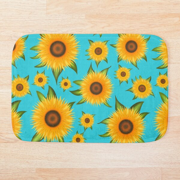 Item preview, Sunflowers turquoise designed and sold by Milamara.
