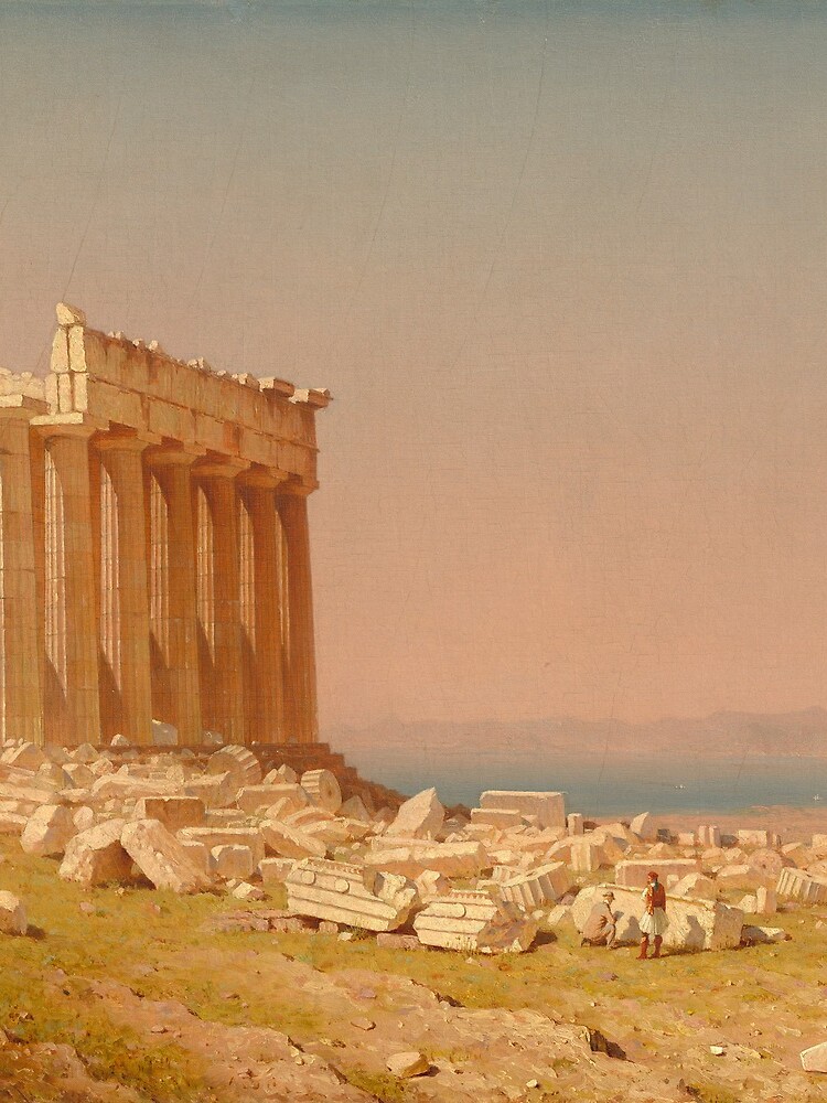 Ruins of the Parthenon Oil Painting by Sanford Robinson Gifford by podartist