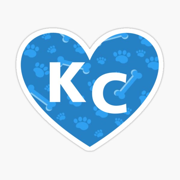 Royal Blue KC Heart, I love Kansas City Sticker for Sale by MB Design