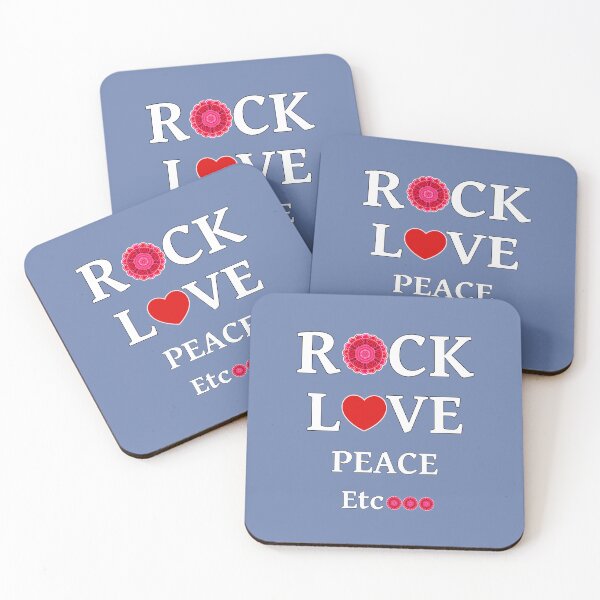 Item preview, "Rock, Love, Peace, Etc..." with pink and red flower designed and sold by LV-creator.