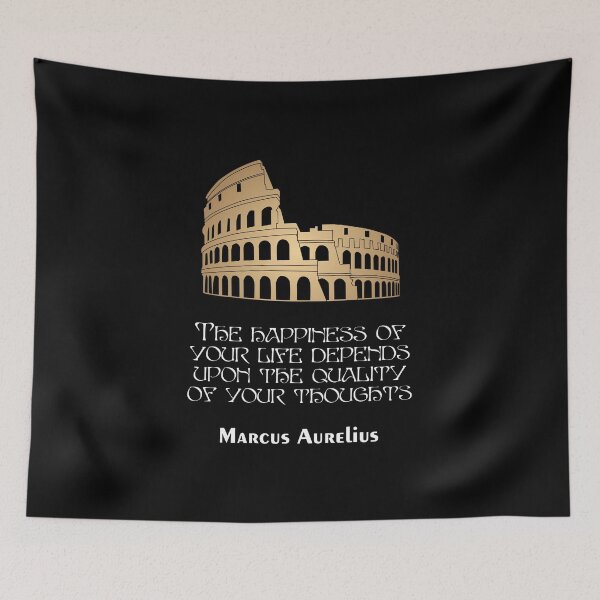 Item preview, Marcus Aurelius - Stoic Caesar - The happiness of your life depends on the quality of your thoughts..- Stoicism quote designed and sold by ArcFoundationCo.