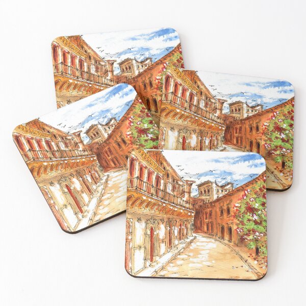 Item preview, Old Italian Village Street - Watercolor and Ink By Don Sylvester designed and sold by DonSylvester.