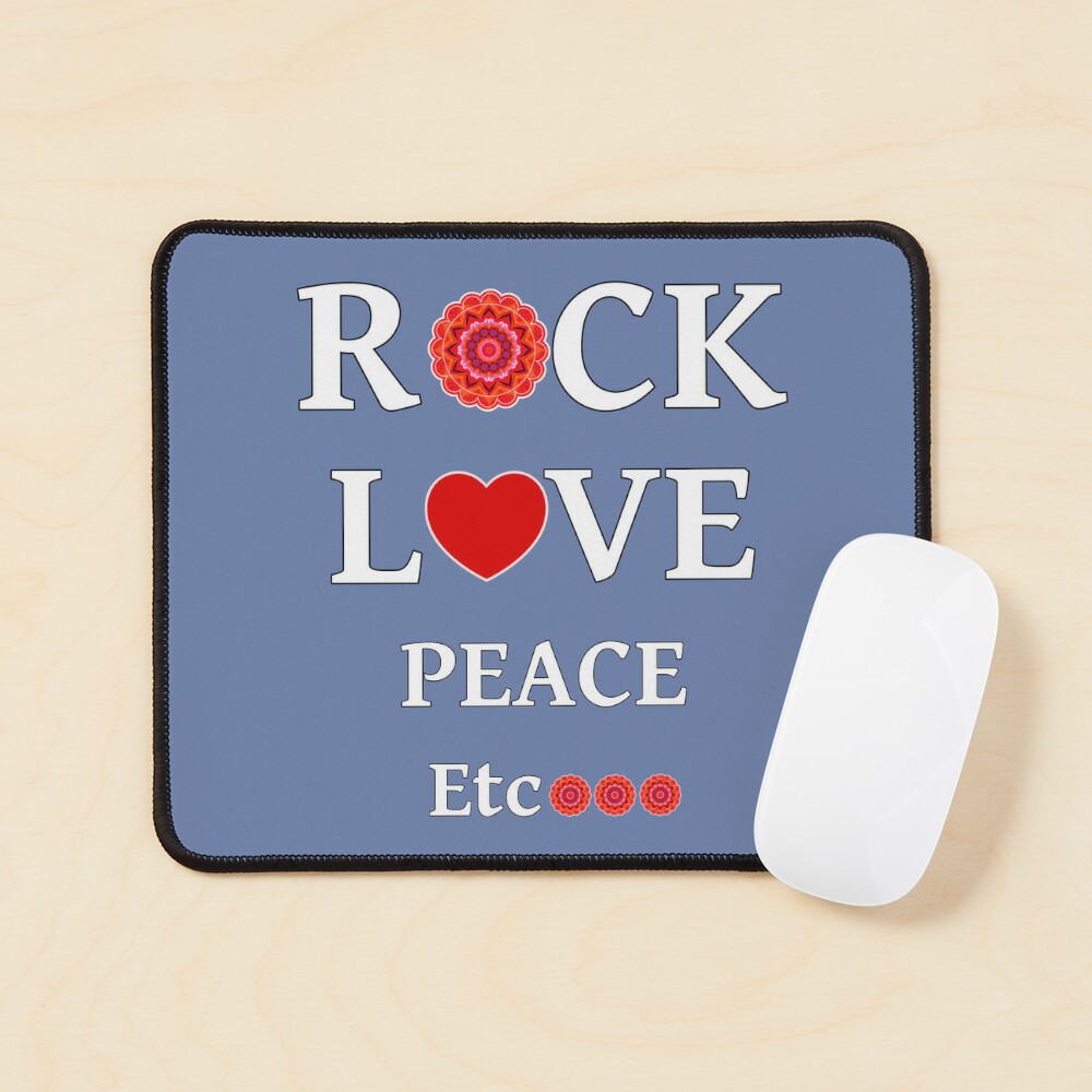 Rock, Love, Peace, Etc with red and orange flower Posterundefined by LV-creator