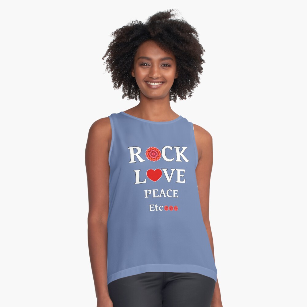 Rock, Love, Peace, Etc with red and orange flower Posterundefined by LV-creator