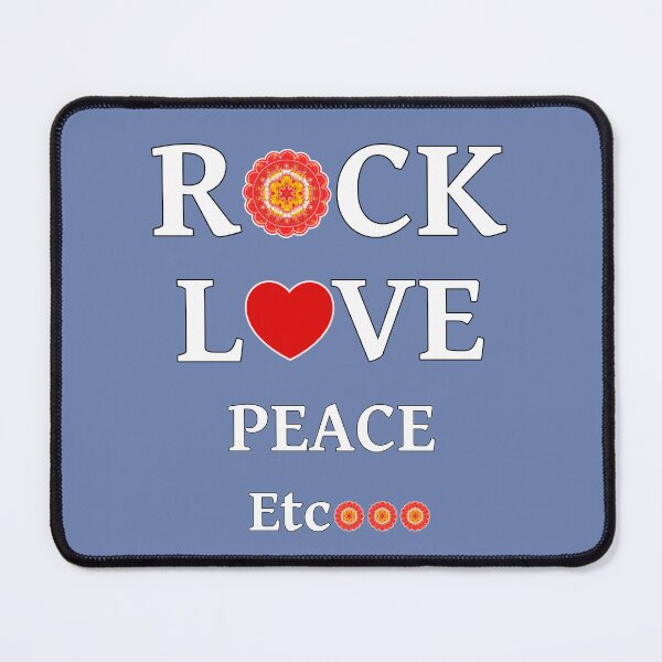Item preview, "Rock, Love, Peace, Etc..." with red white and yellow flower designed and sold by LV-creator.