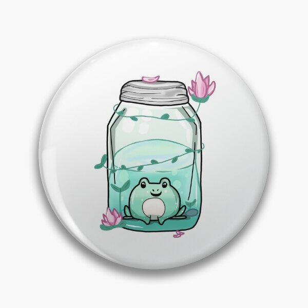 Artikelvorschau, Frosch in einem Glas || Kunst || Froschkunst || Süße Froschkunst || Froschliebhaber || entworfen und verkauft von Lilfoxstudios.