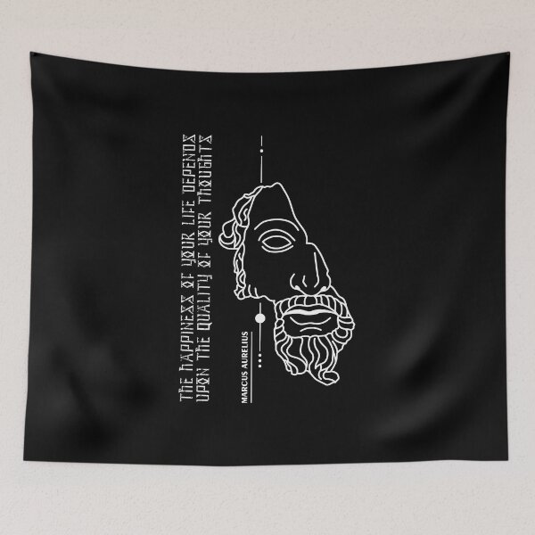 Item preview, Marcus Aurelius - Stoic Caesar - The happiness of your life depends on the quality of your thoughts..- Stoicism quote designed and sold by ArcFoundationCo.