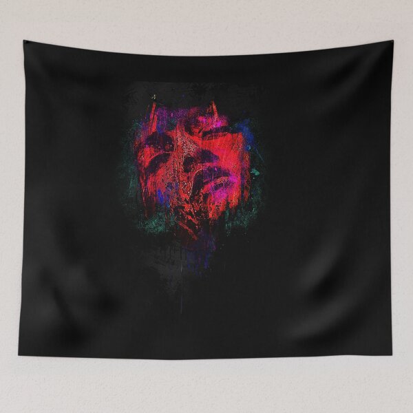 Item preview, Neon Retro Paint Graffiti Face Crying. designed and sold by bunsbodega.