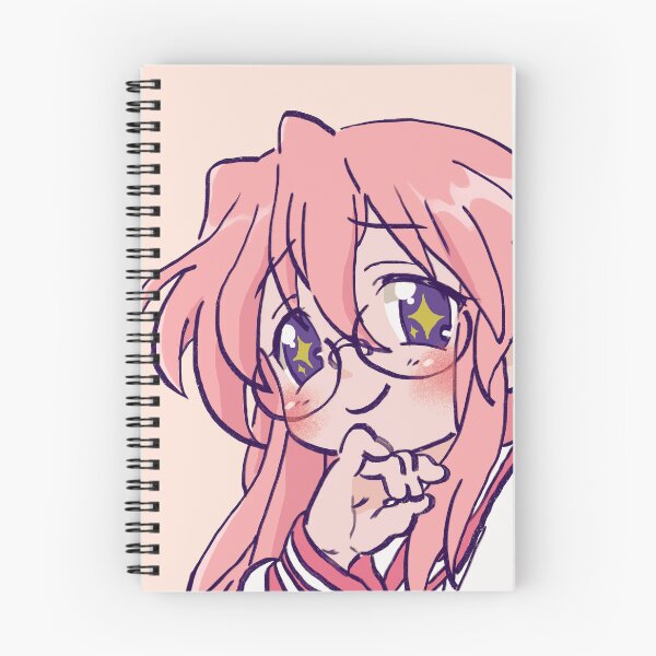 Aperçu de l'œuvre Je dessine Takara Miyuki / Lucky Star aux yeux étoilés en rose pastel créée et vendue par RansRoom.