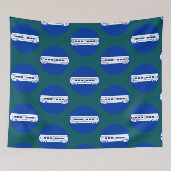 Item preview, Subway Car on Blue Circle   designed and sold by BojjiCol.