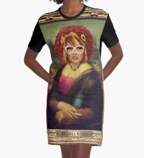 Moaner Linda (Gold Frame) Graphic T-Shirt Dress