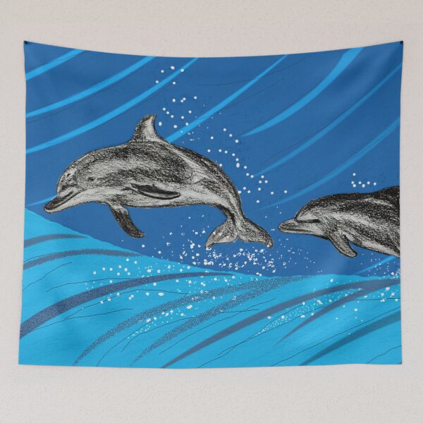 Item preview, Delfines saltando fuera del mar designed and sold by Charles Roring.