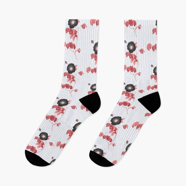 Item preview, Simple Flowered French Rose Flower, Alternative Illustration - Black and Red Rose designed and sold by DaphneKstudio .