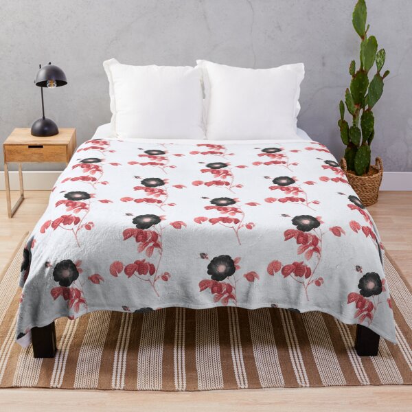 Item preview, Simple Flowered French Rose Flower, Alternative Illustration - Black and Red Rose designed and sold by DaphneKstudio .