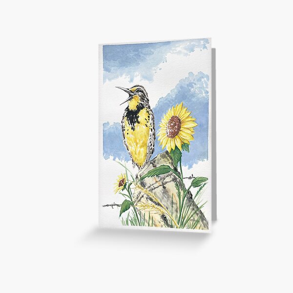 Item preview, Meadowlark & Sunflowers designed and sold by BreonBliss.