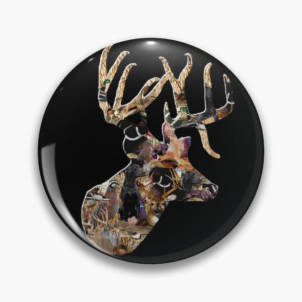 Item preview, Deer Hunting, Whitetail Buck, Wildlife Collage Design for Deer and Bird Hunters designed and sold by LifeCrush.