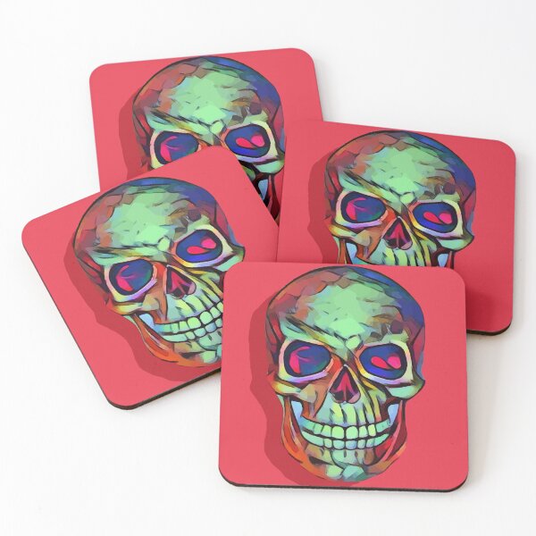 Item preview, Beautiful Artistic Skull Red Background designed and sold by CreativeCranium.