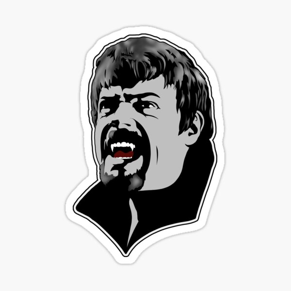 A hungry vampire man - white Sticker