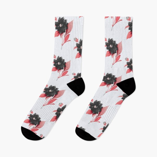 Item preview, Dahlia Flower, Alternative Illustration - Black and Red Rose designed and sold by DaphneKstudio .