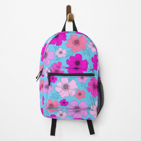 Item preview, Flowers pattern Anemones -Pink, purple and light blue designed and sold by IlustraDeni.