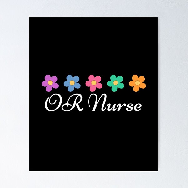 Artikelvorschau, Floral OR Nurse - RN - Registered Nurse - OP-Krankenschwester entworfen und verkauft von CaitU.