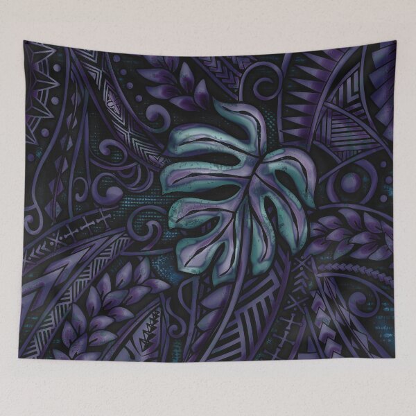 Item preview, Artboard - Hawaiian - Samoan - Polynesian 3686 DeepBlue designed and sold by sunnthreads.