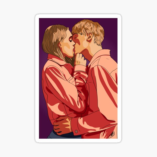 Boy Girl Kiss Stickers For Sale Redbubble