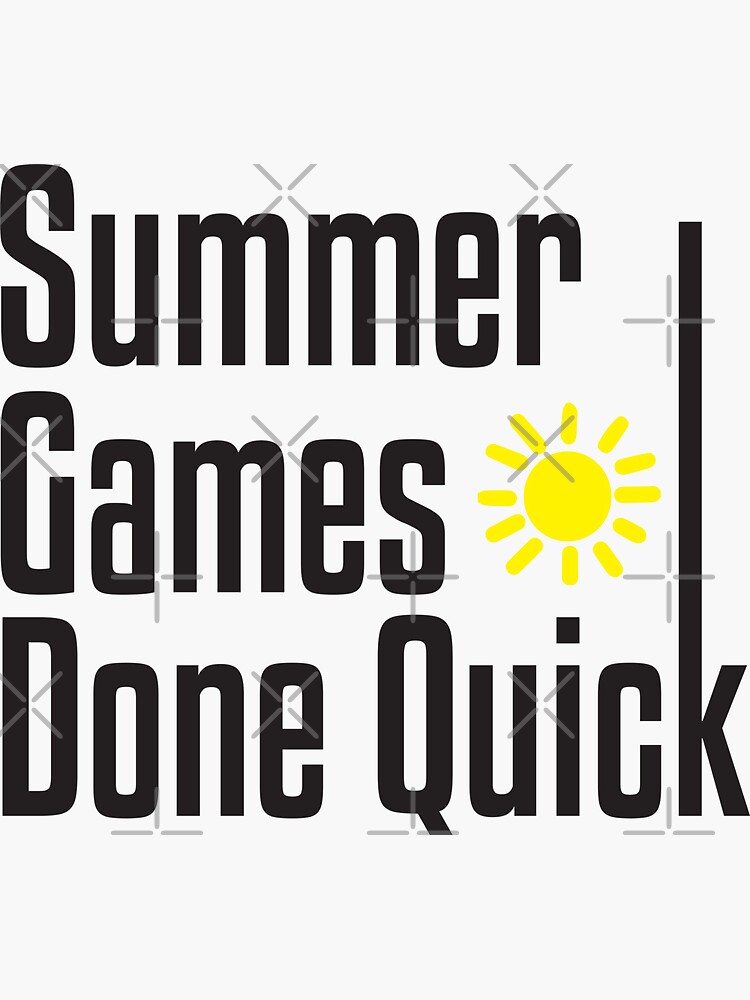 "summer games done quick" Sticker for Sale by reda11 Redbubble