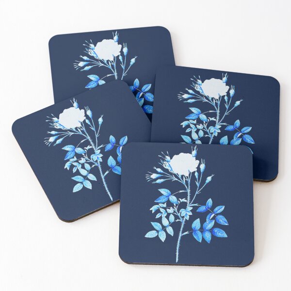 Item preview, Rose of Rosenberg Flower, Alternative Illustration - Blue and White Rose designed and sold by DaphneKstudio .