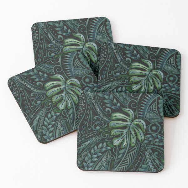 Item preview, Teal Jungle Grunge - Hawaiian - Samoan - Polynesian 3687 DeepBlue designed and sold by sunnthreads.