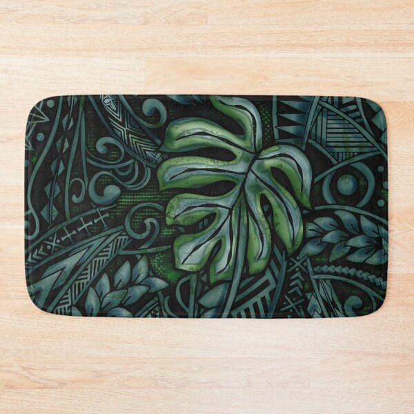 Item preview, Teal Jungle Grunge - Hawaiian - Samoan - Polynesian 3687 DeepBlue designed and sold by sunnthreads.