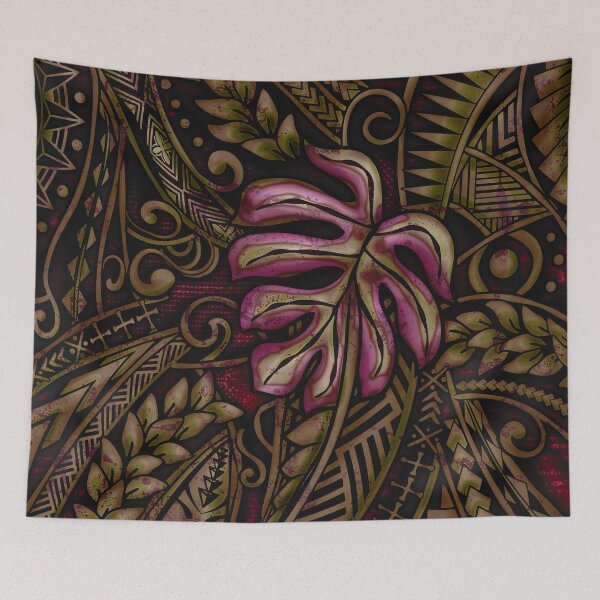 Item preview, Golden Tribal Jungle  - Hawaiian - Samoan - Polynesian 3688 ArtBoard designed and sold by sunnthreads.