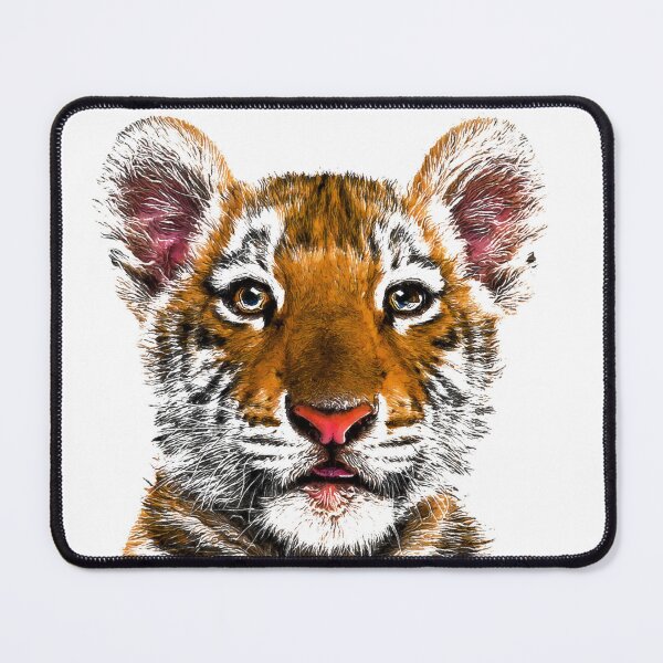 Item preview, Little Tiger Cub Oil Paint Portrait, Cute Little Tiger Cub Oil Paint Art, Adorable Little Tiger Cub Oil Paint, Little Tiger Cub Oil Paint designed and sold by Trendymotion.