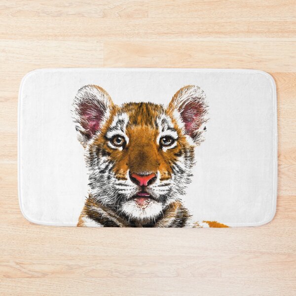 Item preview, Little Tiger Cub Oil Paint Portrait, Cute Little Tiger Cub Oil Paint Art, Adorable Little Tiger Cub Oil Paint, Little Tiger Cub Oil Paint designed and sold by Trendymotion.