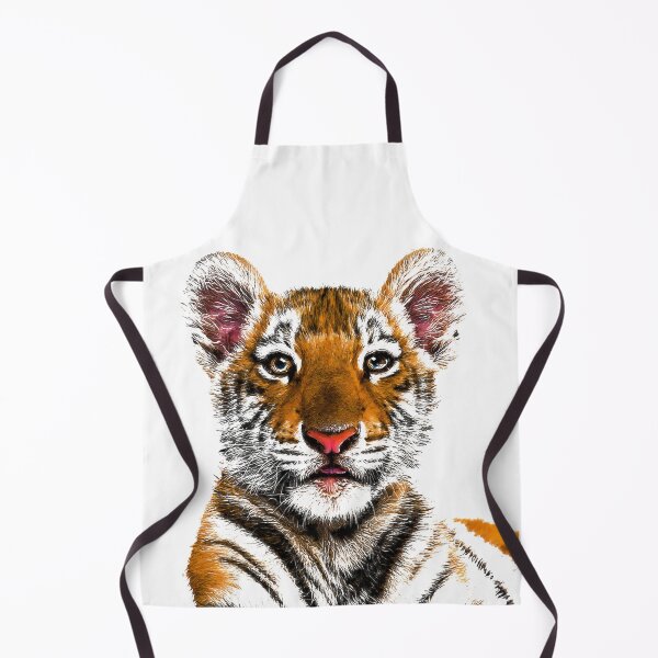 Item preview, Little Tiger Cub Oil Paint Portrait, Cute Little Tiger Cub Oil Paint Art, Adorable Little Tiger Cub Oil Paint, Little Tiger Cub Oil Paint designed and sold by Trendymotion.