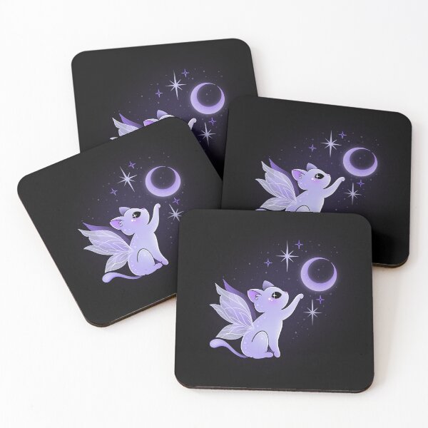 Item preview, Fairy cat and night sky  designed and sold by Texdoodles.