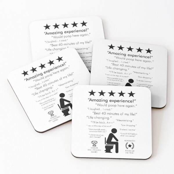 Item preview, Funny Bathroom Unforgettable Experience Would Poop Here Again WHITE designed and sold by kwiebe34.