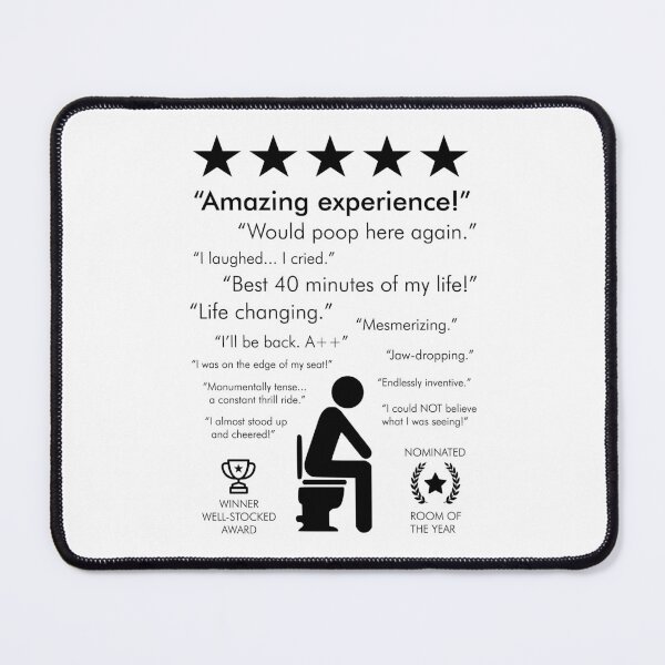 Item preview, Funny Bathroom Unforgettable Experience Would Poop Here Again WHITE designed and sold by kwiebe34.