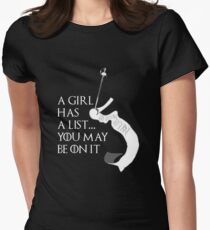 A Girl Has A List Women's Fitted T-Shirt