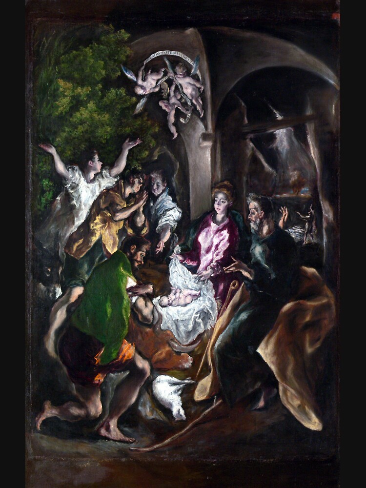 "El Greco The Adoration of the Shepherds" Tshirt by