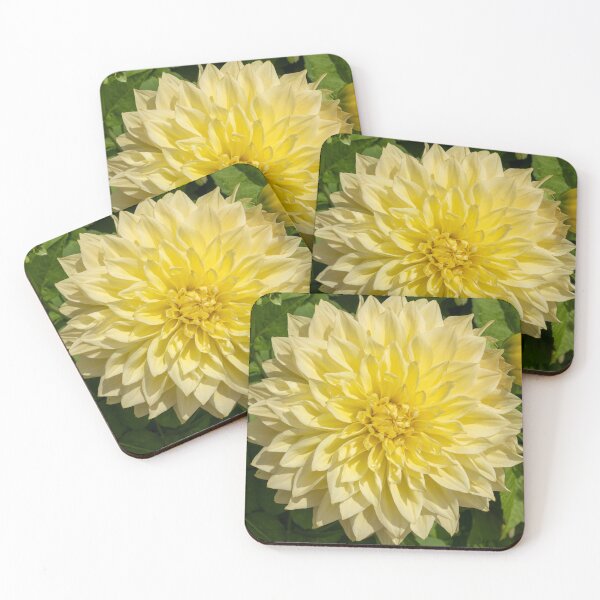 Item preview, Bright Yellow Dahlia Flower Closeup designed and sold by Harmony Of The Mind.