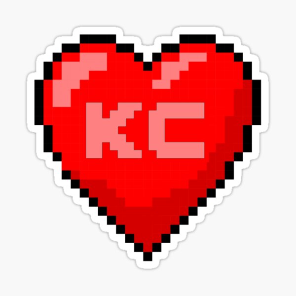 Made in KC x Charlie Hustle KC Heart Pint Glass: Red/Yellow