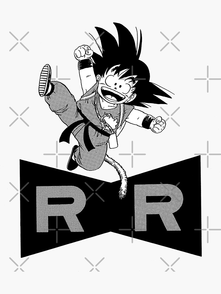 "Goku x Red Ribbon Army" Sticker for Sale by PyramidDesigns Redbubble
