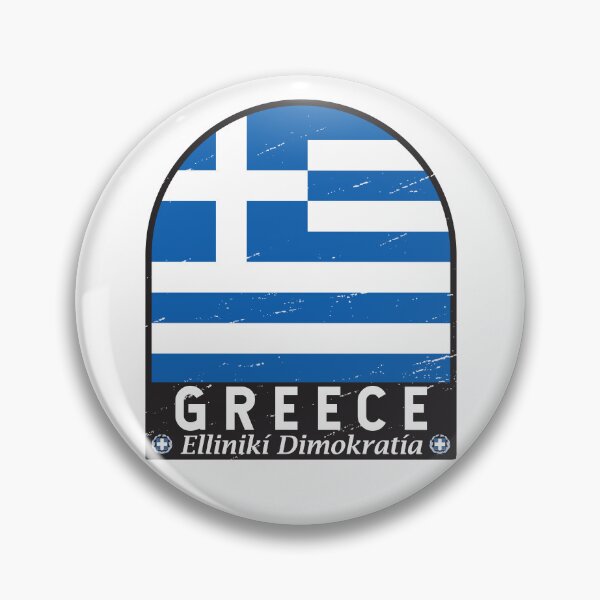 Item preview, Greece Flag Emblem Distressed Vintage designed and sold by KrisSidDesigns.