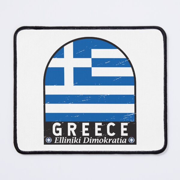 Item preview, Greece Flag Emblem Distressed Vintage designed and sold by KrisSidDesigns.